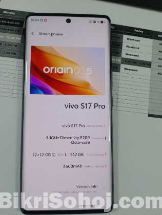 Vivo s17 pro 24/512 GB